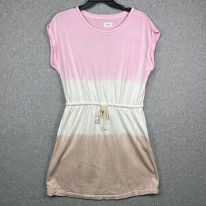 Lou & Grey Knit Dress Women's Large‎ Multicolor Cotton Drawstring Waist Casual